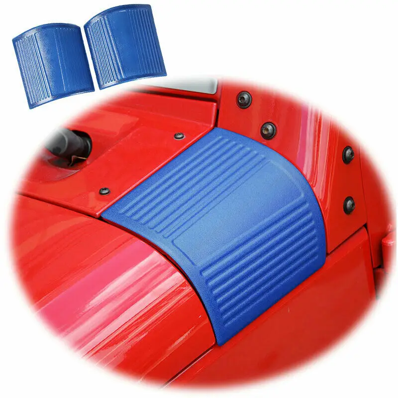 

Fit For Jeep Wrangler JK 2007-2017 Blue Car Hood Body Armor Cover Cowl Guards 2X