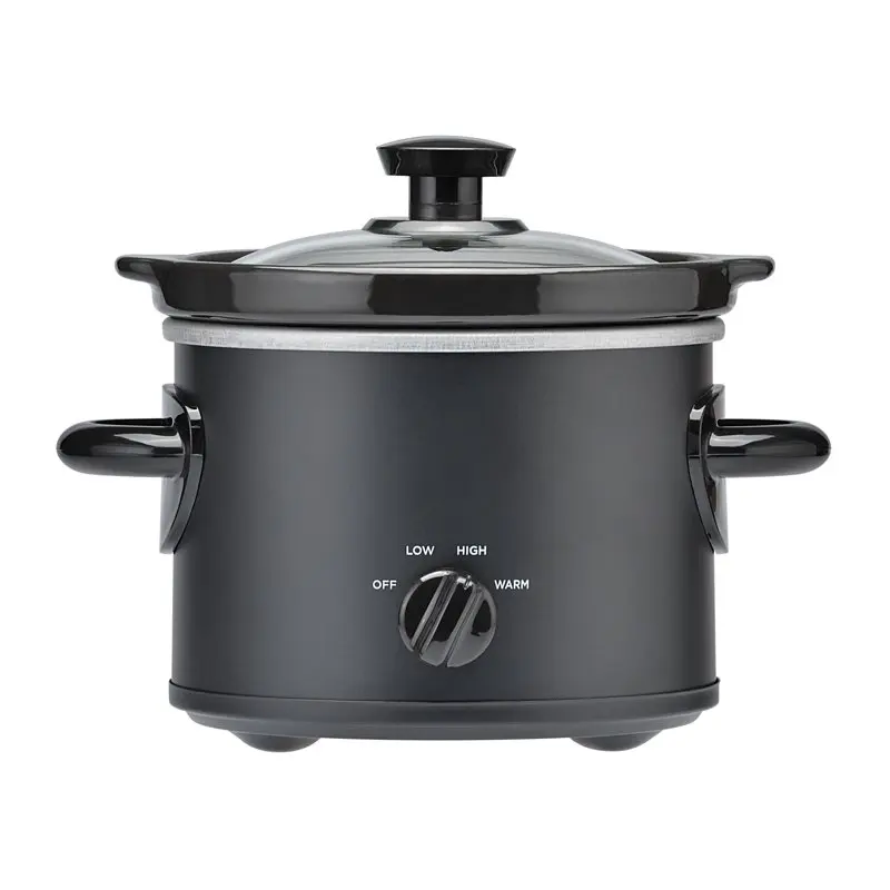 

2 QT Slow Cooker, Black Matt, Removeable stoneware pot