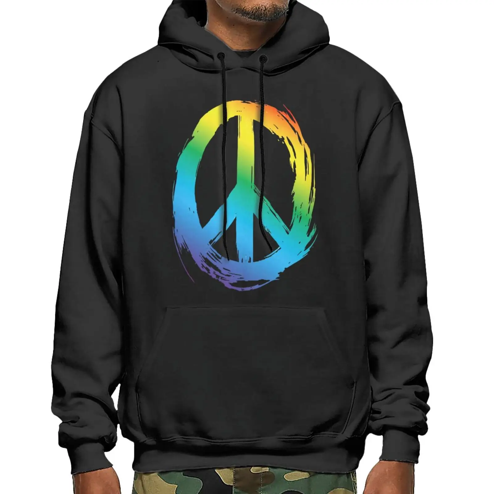 

2020 Peace Rainbow Pace Hippie Love Hoodie Sweatshirt With Hood Sweatshirts For Men Clothing Anime Hoodie Cosplay Mens Clothes