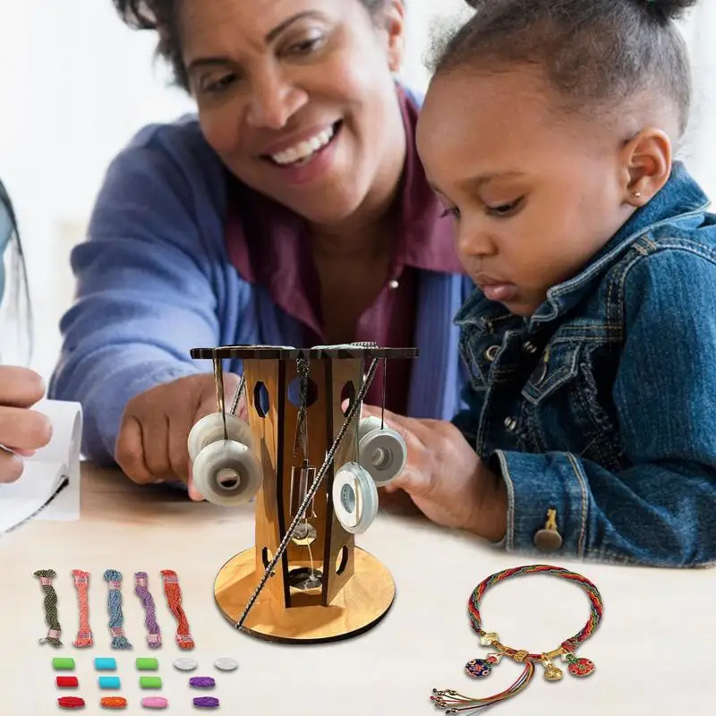 Круглый Плетеный диск деревянный Kumihimo плетеный сделай сам веревочный шнур