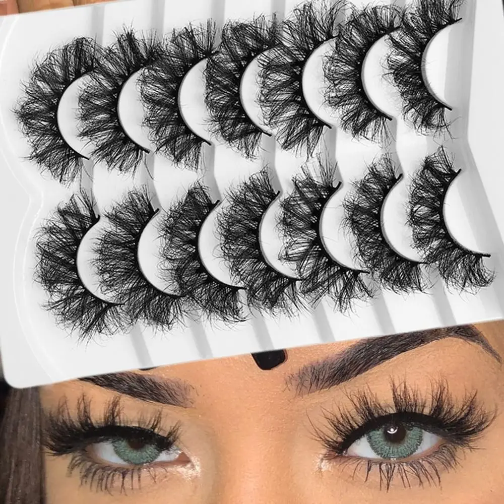 

7 пар мягких ресниц для наращивания без жестокости толстые длинные пушистые ресницы для глаз нечистоплотные Накладные ресницы искусственн...