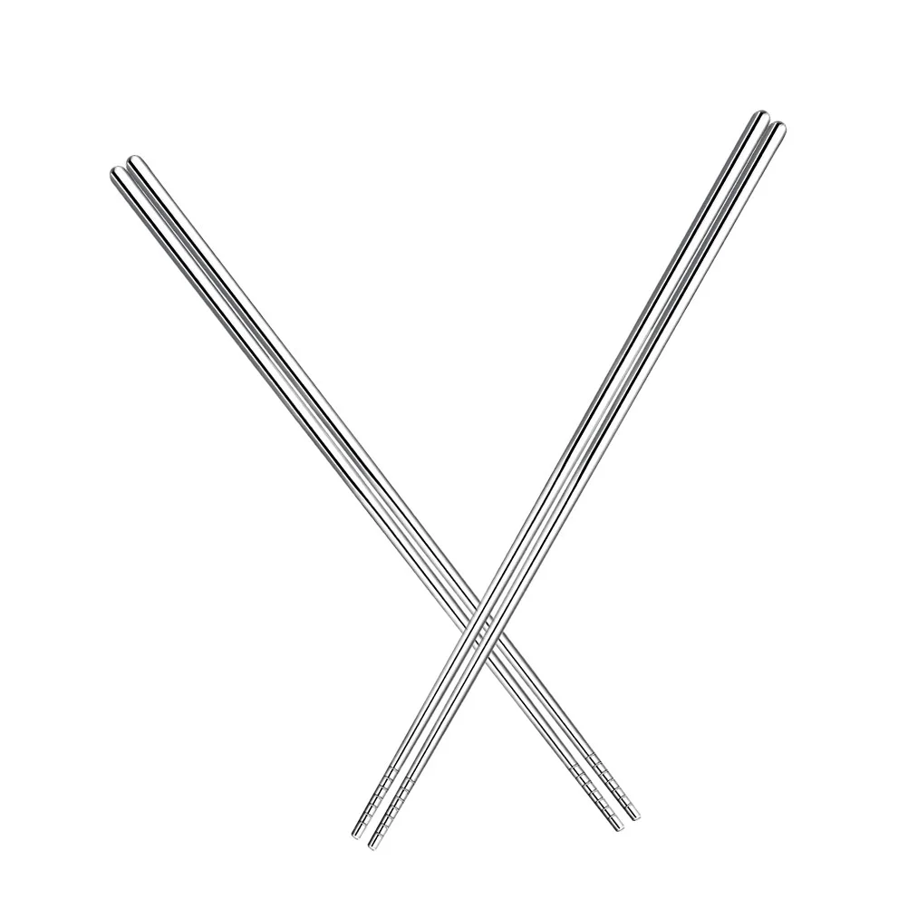 

Chopsticks Metal Chopstick Reusable Cooking Stainless Steelnoodle Pot Hot Koreanset Toddler Fancy Silver Frying Nonslip