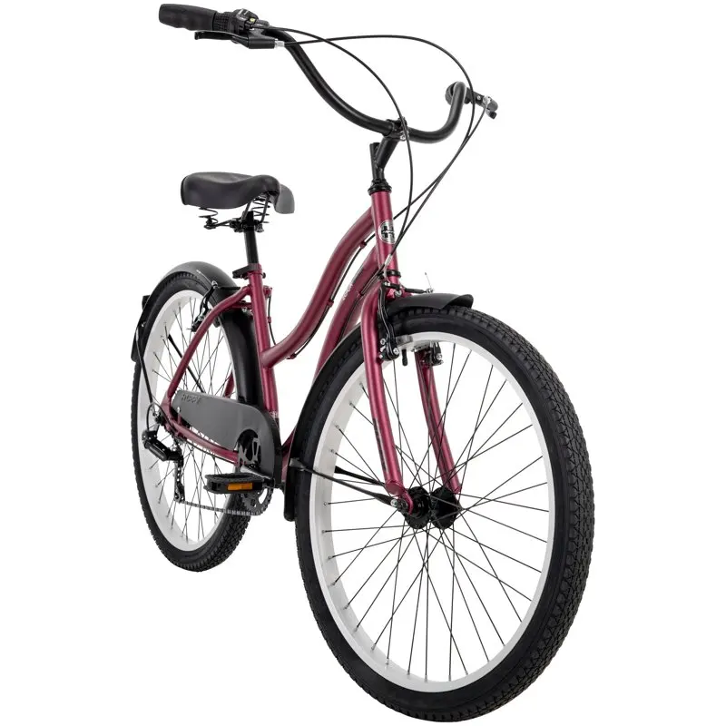 

Chic 26-inch 7-speed Cruiser Bike for Women, Stylish and Comfortable, Invites You to Go Exploring in Pink.