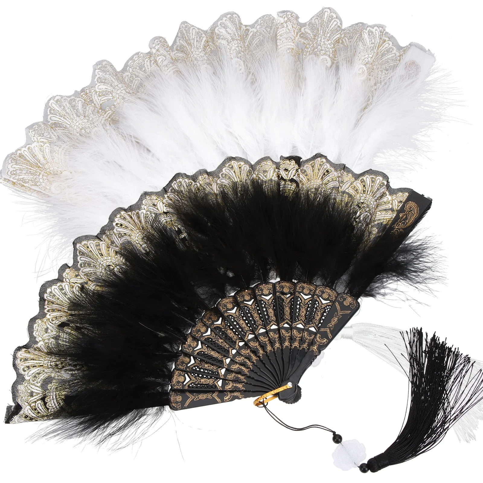 

2pcs Multi-function Folding Hand Fans Performance Folding Fans Traditional Hand Fans Retro Handheld Fans