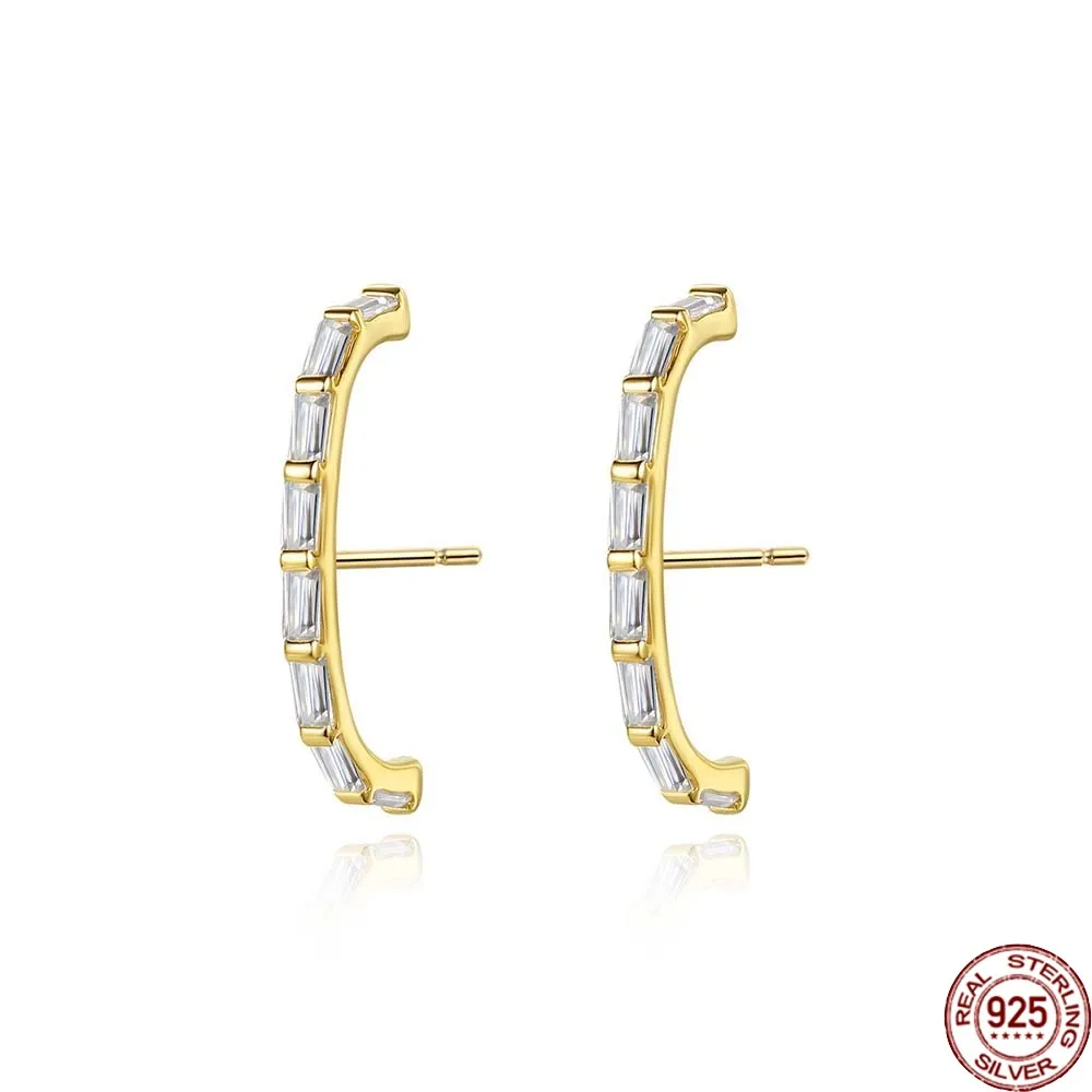 

BABIQU New Geometric Cz Stud Earrings for Women Fine Jewelry Fashion 925 Sterling Silver Pendientes Bijoux Femme Christmas Gifts