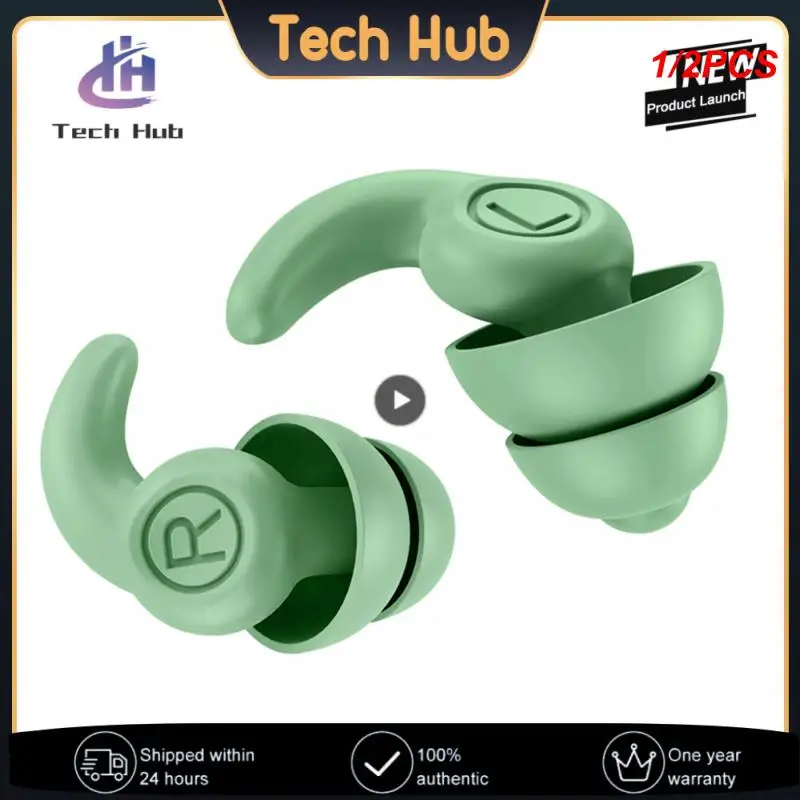 

1/2PCS Swimming Ear Plugs Waterproof Anti Noise Silicone Earplugs For Sleeping Diving Surf Soft Comfort Natation Swimming Ear