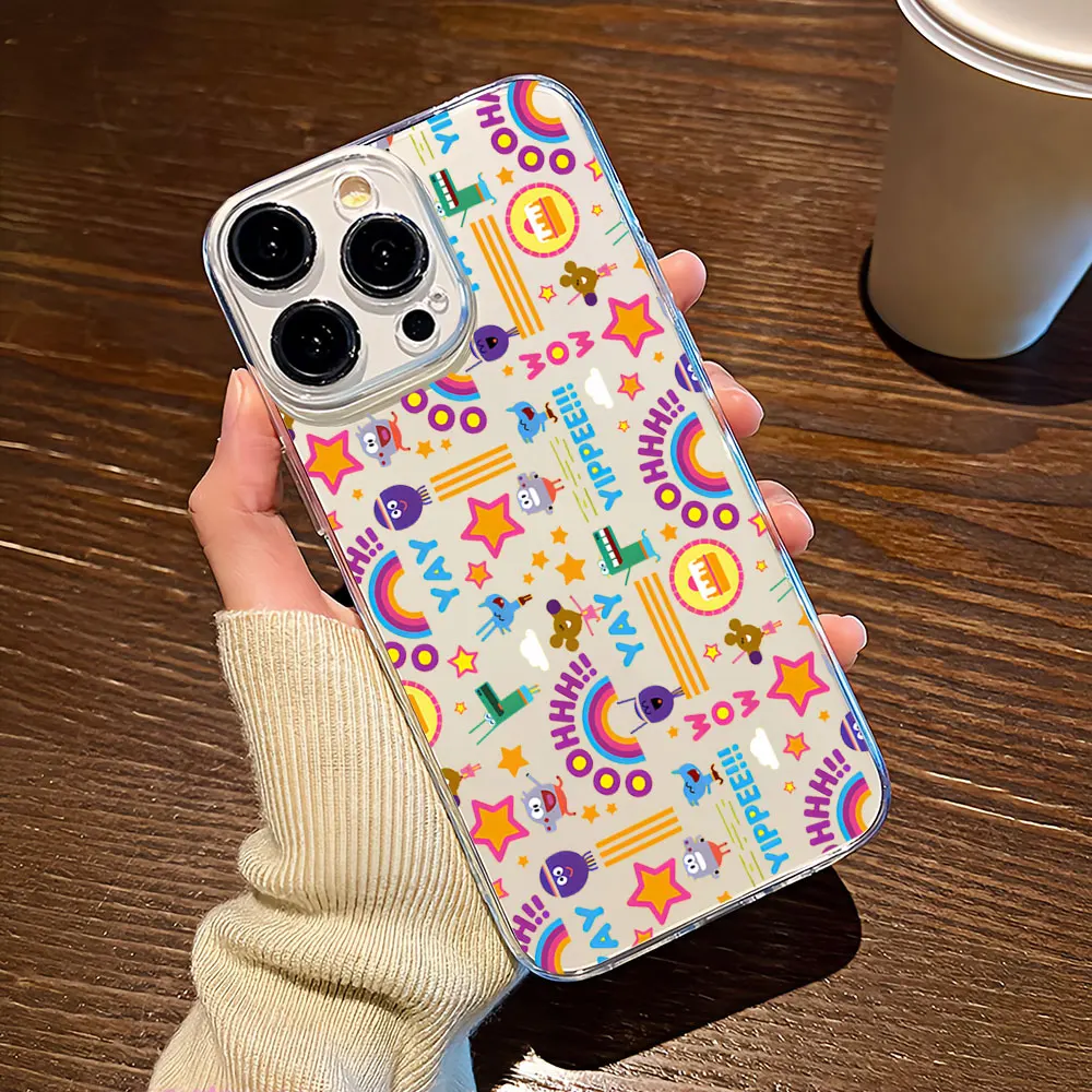 Cartoon For iPhone 11 12 13 14 15 16 Pro Max Plus Shockproof Transparent soft Clear Ultra Thin Phone Case H-Hey D-Duggee
