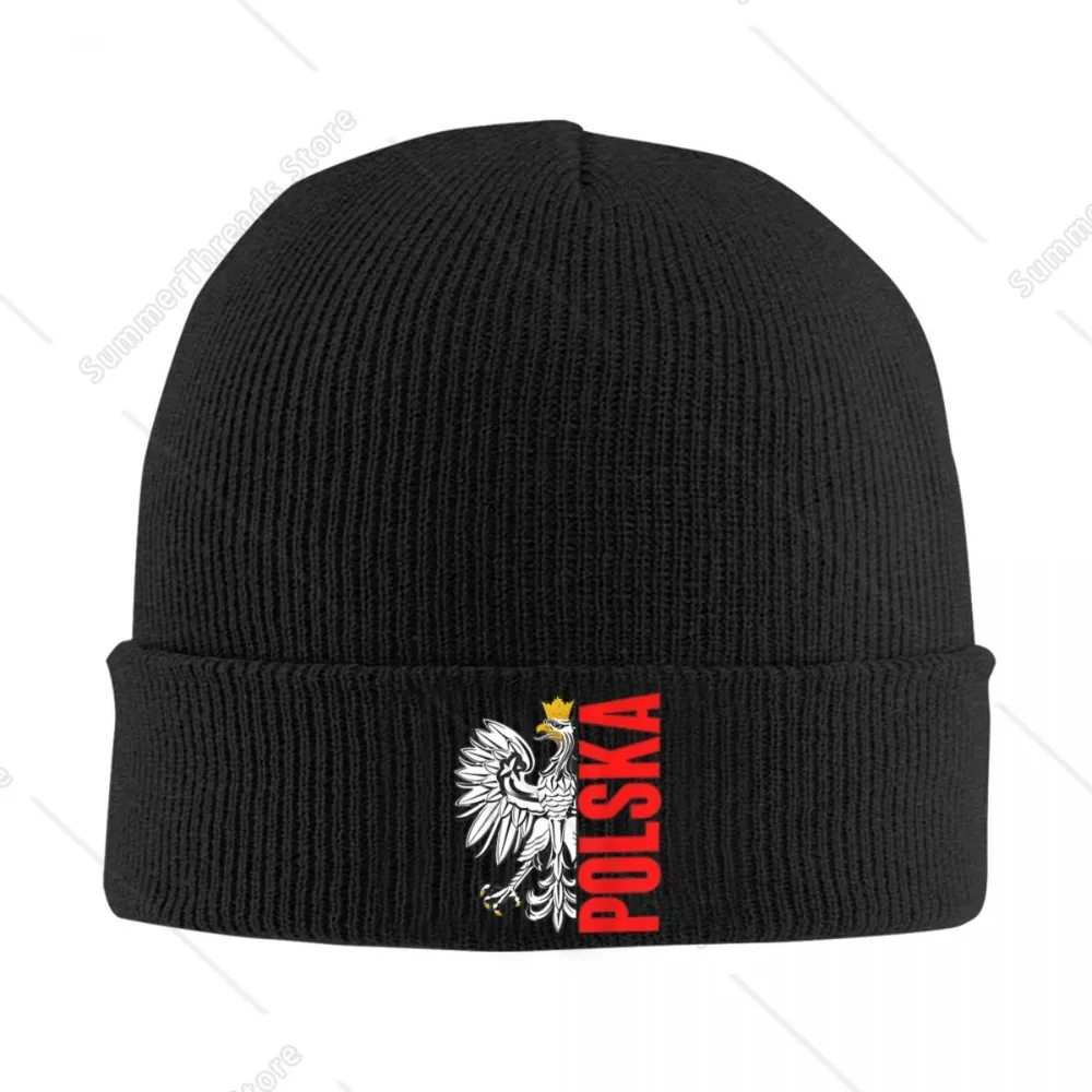 Футбольная вязаная шапка с флагом Польши для женщин и мужчин шапки зимние