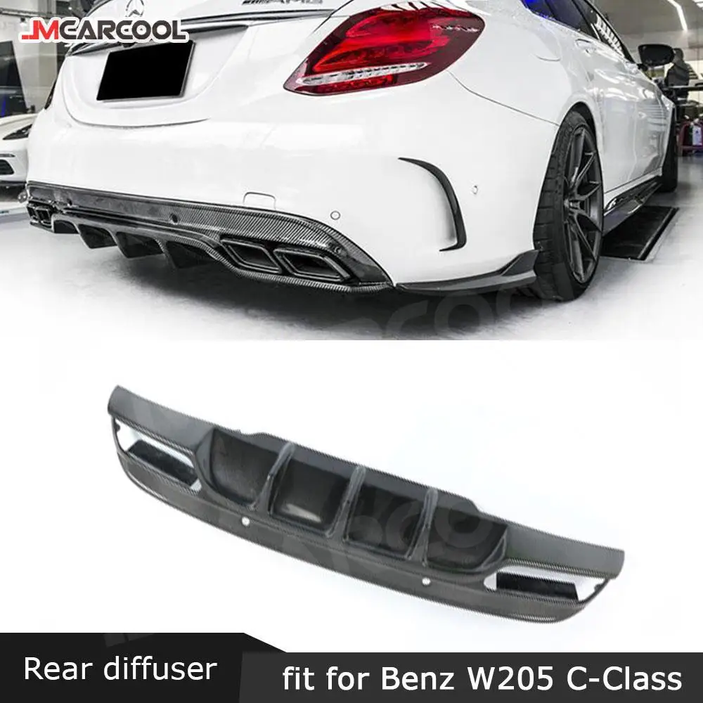 

Rear Lip Diffuser Bumper Covers for Mercedes Benz C class W205 Sedan 4 Door C180 C200 C300 C63 2016-2019 Carbon Fiber