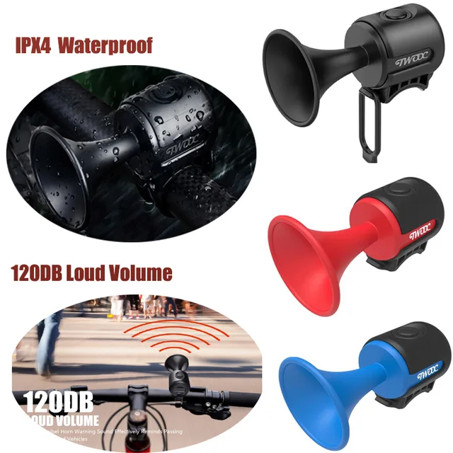 120db Electric Bicycle Horn Loud Bike Bell With Warning 1