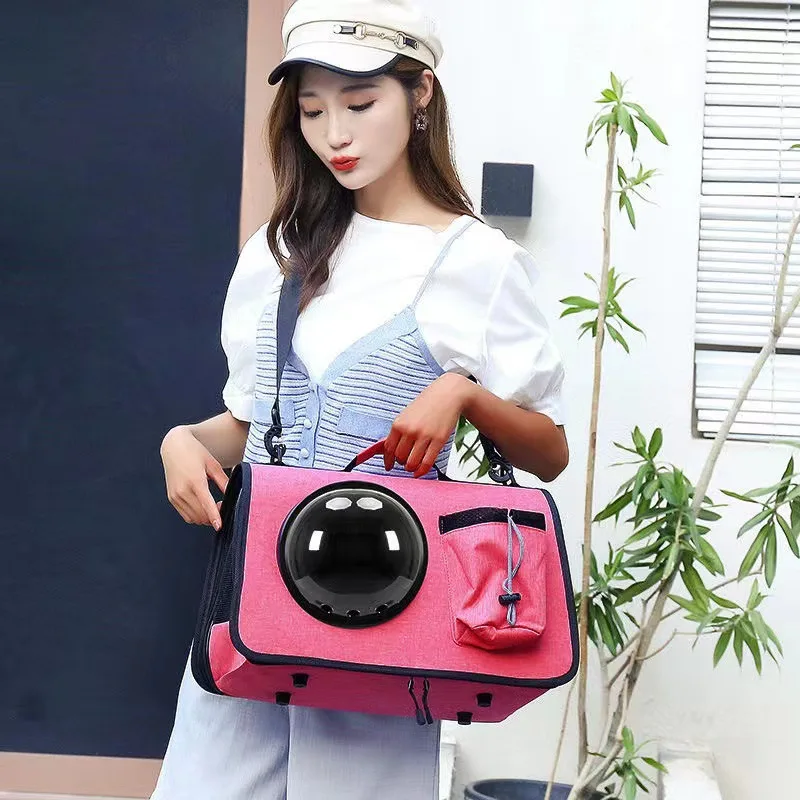 

Pet Dog Cat Carriers Bag Space Capsule Outdoor Portable Cross-body Three-dimensional Breathable Outing Backpack Pet Products