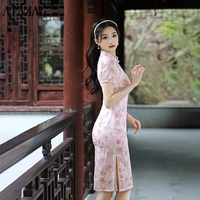 nvnang chinese qipao spring 2022 new tie dye improved qipao dress daily wear young style temperament