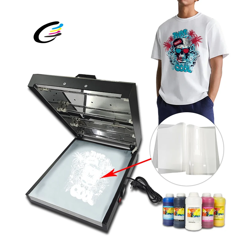 

Fcolor DIY New Design heat transfer pet film A3 dtf printer printing T Shirt for L1800 DTF Printer with mini oven