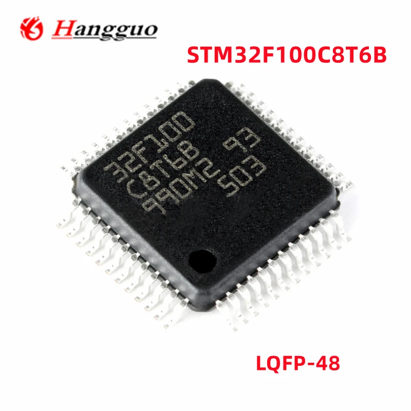 

10 шт. STM32F100C8T6B STM32F100C8T6 STM32F100 32F100 LQFP-48 IC лучшего качества
