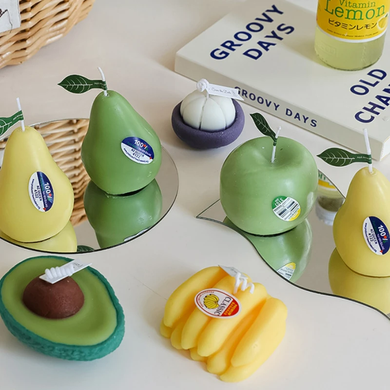 

INS Handmade Scented Candle Simulation Fruit Candle Creative Fruit Shape Shooting Props Gift Box Set Home Decoration
