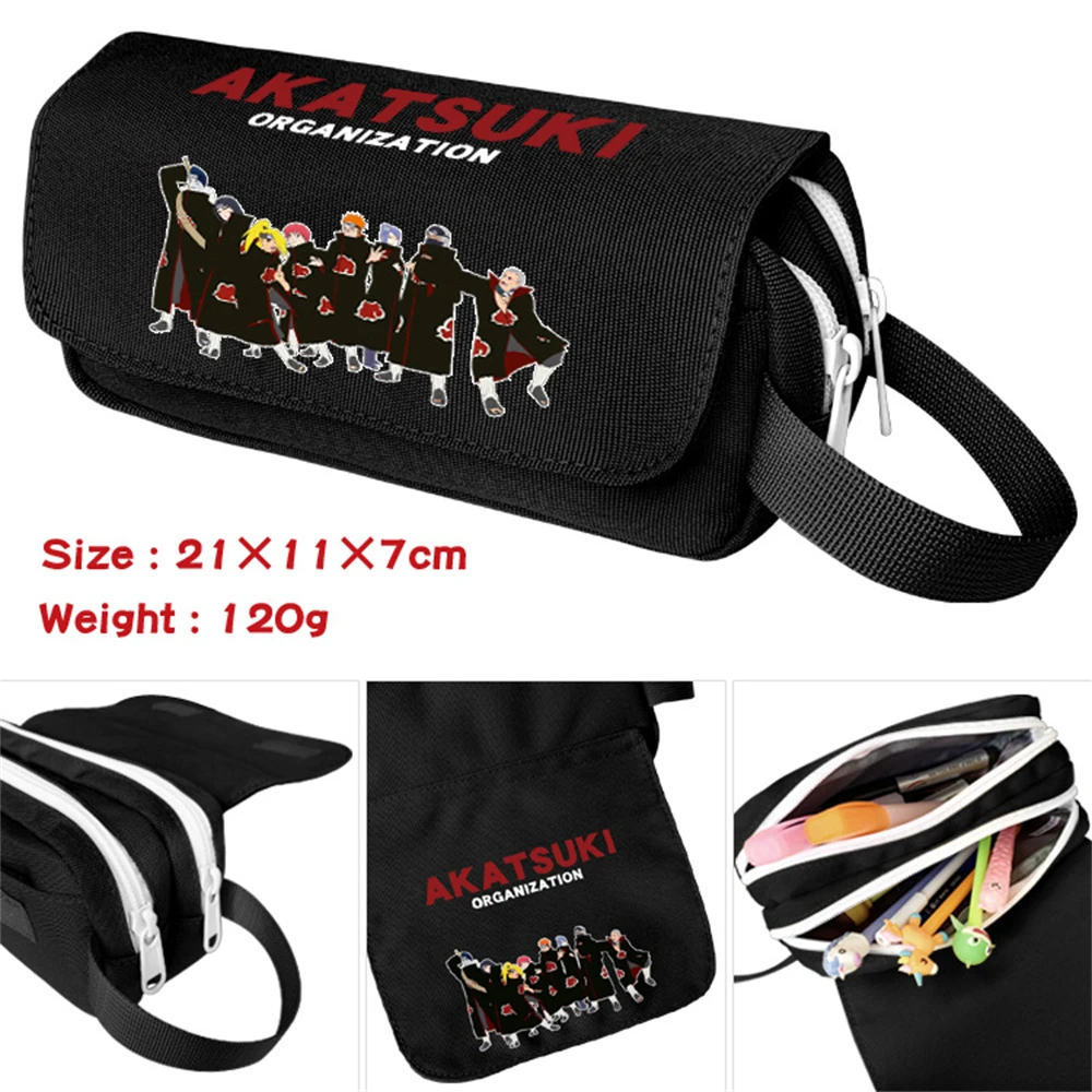 

Anime Waterproof Pencil Case Casual Zipper Cosmetic Bag Student Make Up Bag Unisex Printing Portable Pen Bag Cartoon Stationery