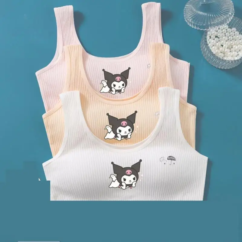 

Kuromi Hello Kitty Sanrio Kawaii Anime Girl Heart Underwear Cute Cartoon Cotton Camisole Wrapped Chest Halter Vest Thin Gift Toy