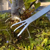 stainless steel 2 in 1 bonsai change pot plant root rake tweezers gardening spatula loosen soil multifunctional garden tool