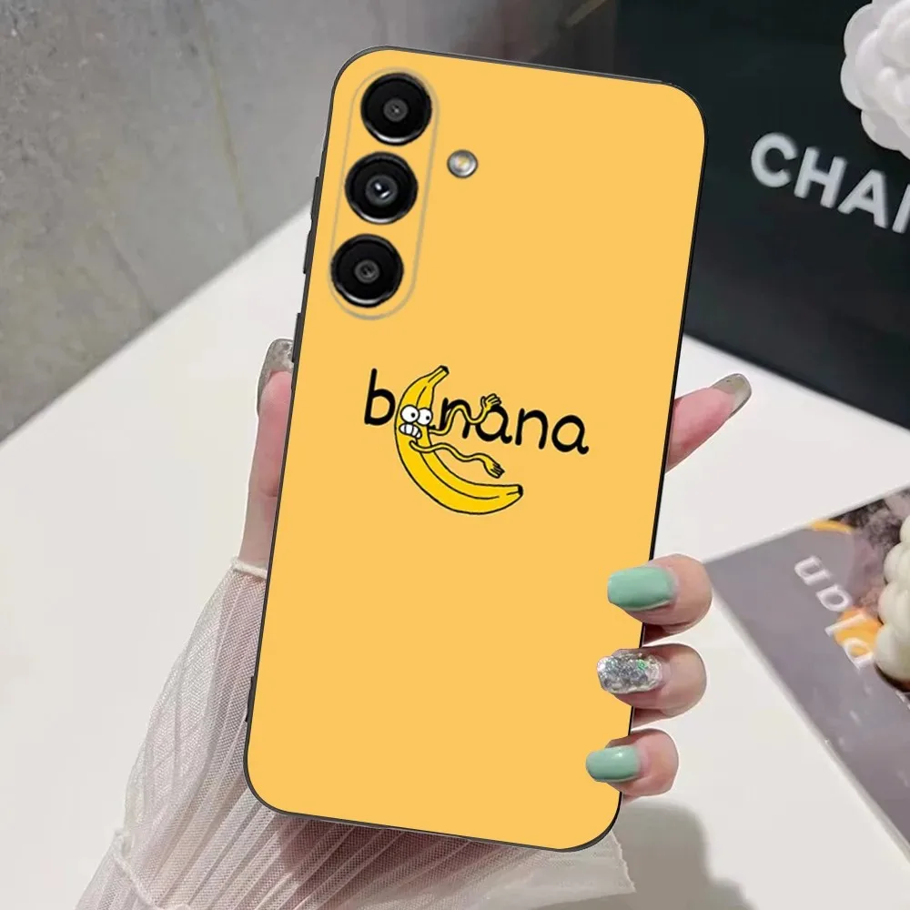 Эстетический чехол Banana для телефона Samsung S24 S21 S22 S23 S30 Ultra S20 Plus Fe Lite Note 10 9 5G черный