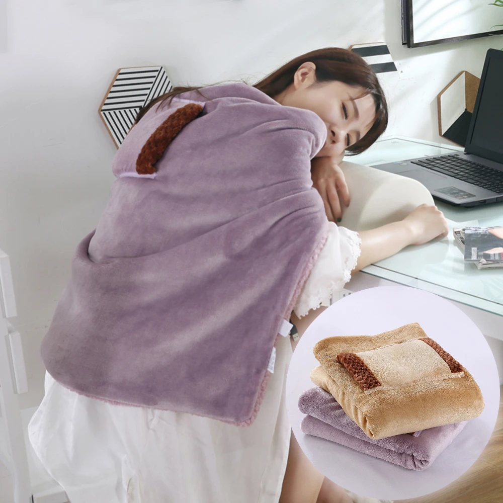 

5V Heating Blanket Warm Heater Washable Electric Heated Cape With Pocket Portable Winter Body Warmer Home Protable Comfort USB