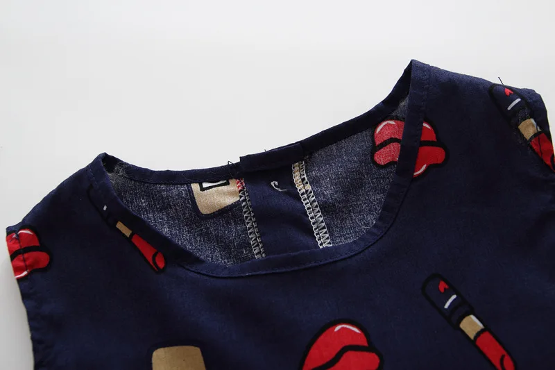 Летнее Хлопковое платье для девочек Детское без рукавов сарафан Vestdress Детские