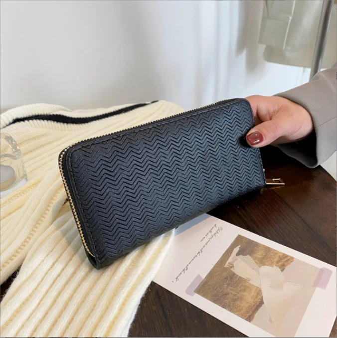 

2022 New Women Long Zipper Coin Purses Clutch Wallet Female Credit Card Holder Bag