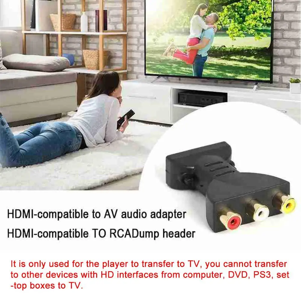 Адаптер-преобразователь RCA AV-HDMI-1080P HD видео и аудио кабель с USB-кабелем-совместим TV