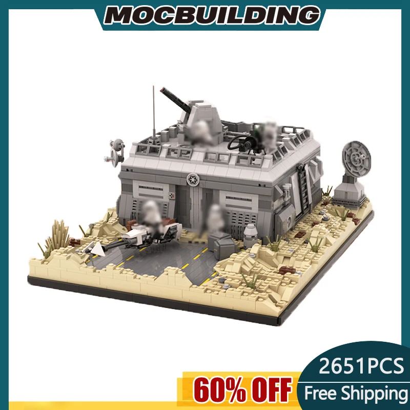 

Конструктор MOC конструктор SW Base (Outpost) на Tatooine, эксперт по строительству звездного фильма, строительные модели космических войн Street View, колле...