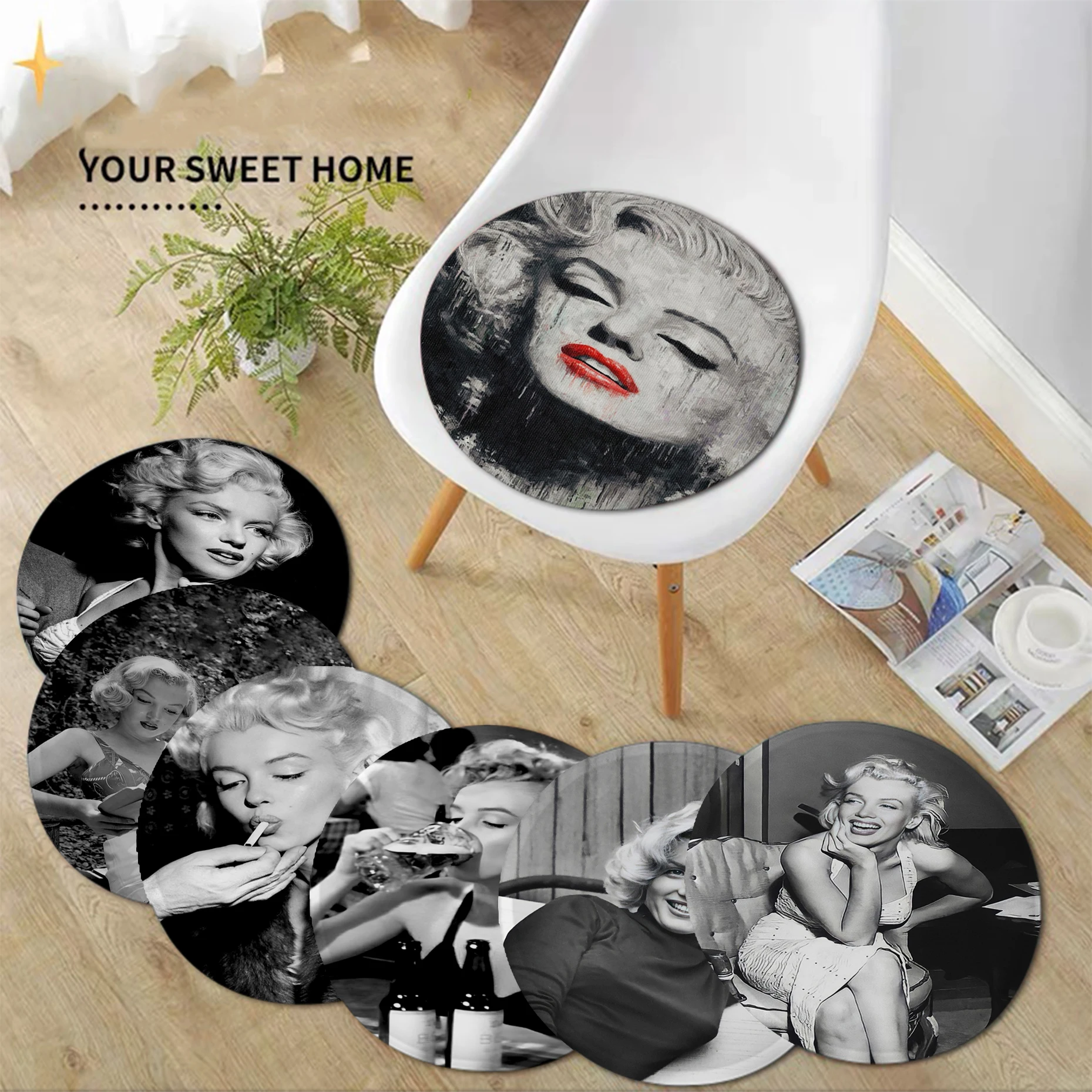 Модная подушка для сиденья Мэрилин Монро мягкое дышащее хлопковое полиэстеровое