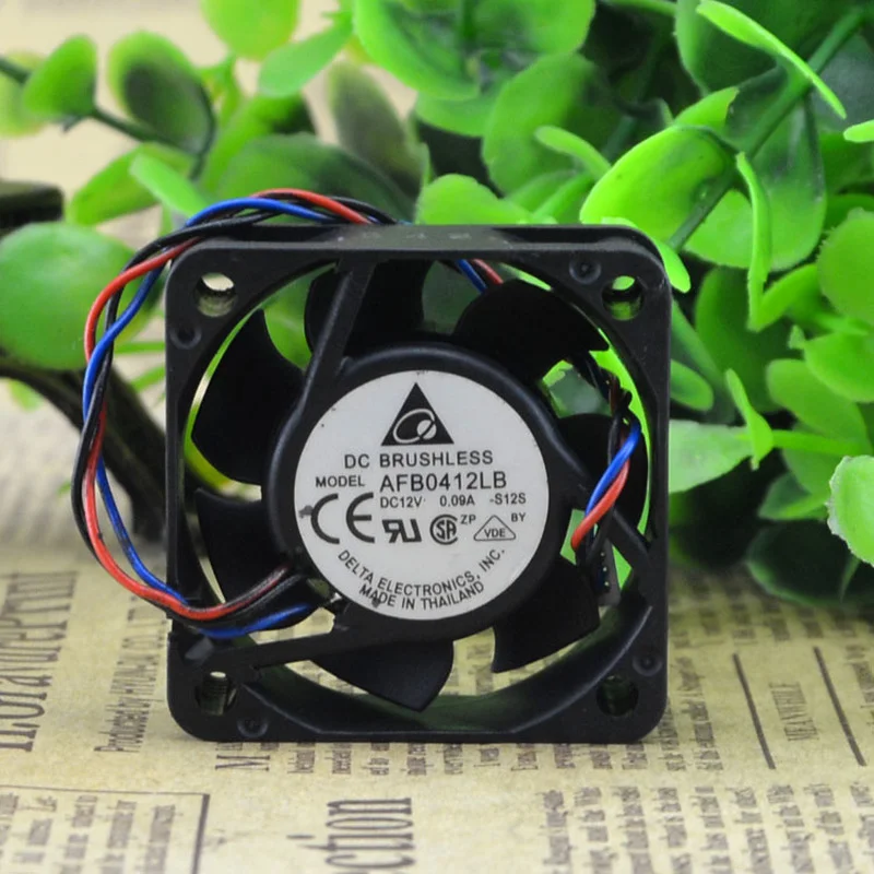 SSEA New Original Delta AFB0412LB-S12S 4015 12V 0.09A 3-wire double ball speed measurement silent cooling fan 40x40x15mm
