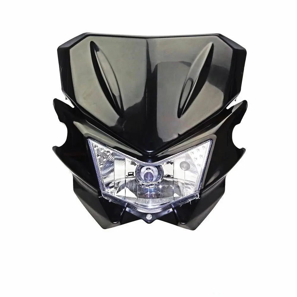 

Фара для мотоцикла, черная, 35 Вт, для Kawasaki, Suzuki, Yamaha