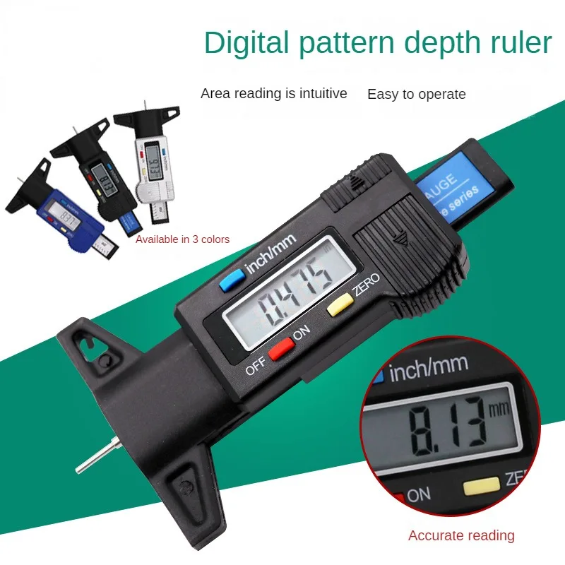 

Digital Tire Pattern Depth Gauge for Detecting and Measuring Tire Wear In Automobiles