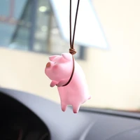 cute pig car pendants swingtigger car accessories interior auto rearview mirror pendants birthday gift auto decoraction ornament