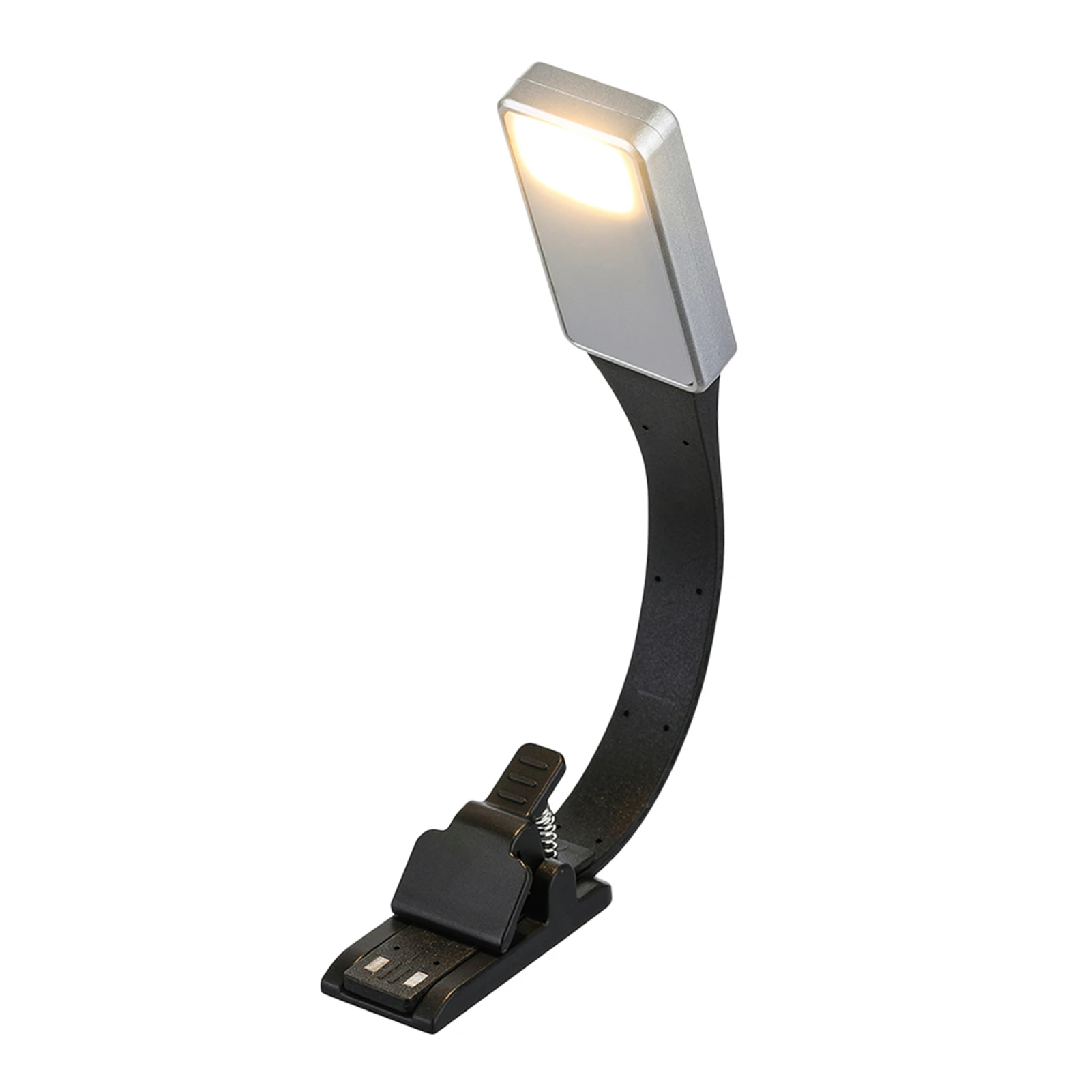 

Mini Portable Clip Book Light USB Rechargeable 3 Brightness for Night Reading Accessories