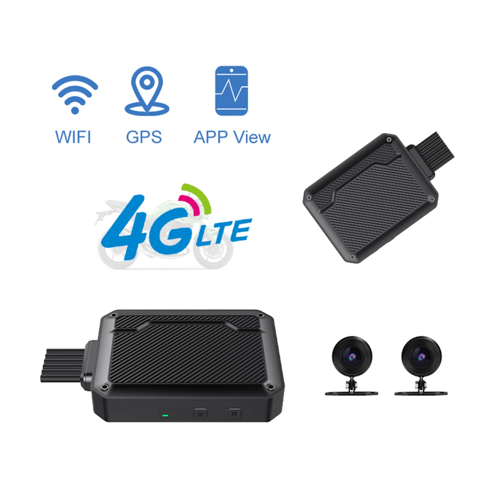 

Регистратор вождения мотоцикла 4G Android 8,1 WiFi GPS IP67 водонепроницаемый передний и задний двойной записывающий широкоугольный объектив