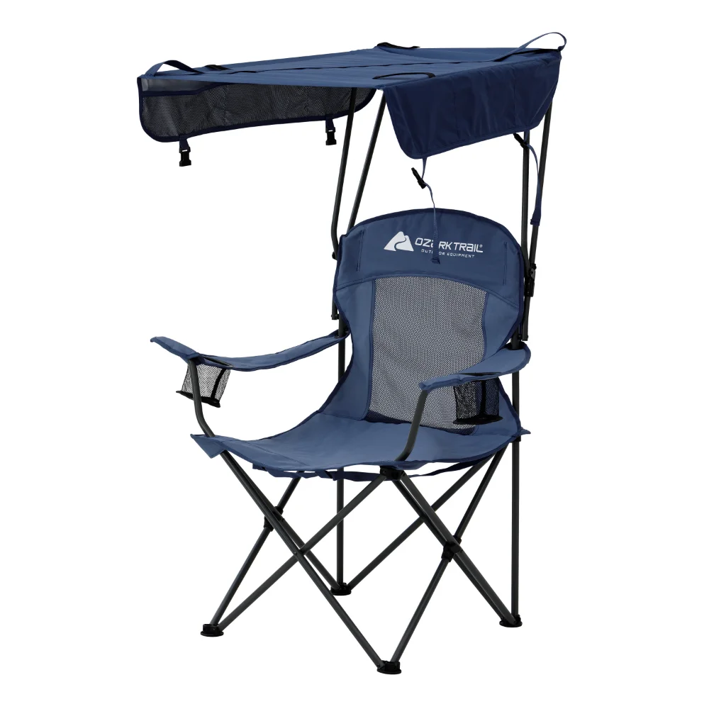 

Portable Folding Chair Shaded Canopy Outdoor Camping Chair with Cup Holders BBQ Fishing Chair 150kg Naturehike Home Office Chair