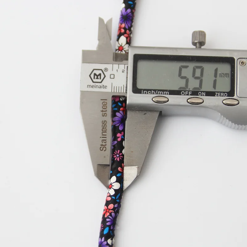 6 мм Леопардовый цветочный полиуретановый сердечник японский стиль ошейник для