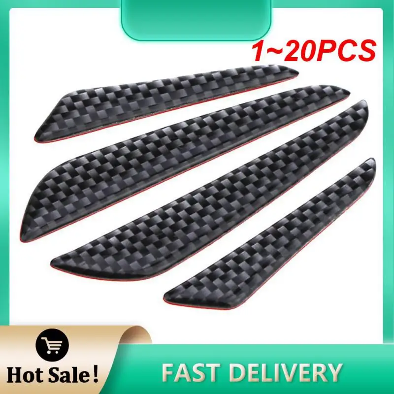 

1~20PCS Black Carbon Fiber Car Door Edge Guard Strips Scratch Protector Anti-collision Trim Crash Sticker Trim Molding