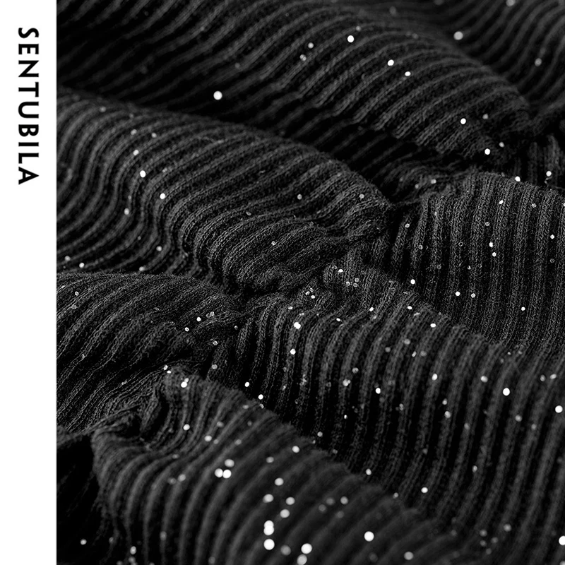 Женское трикотажное платье SENTUBILA с блестками