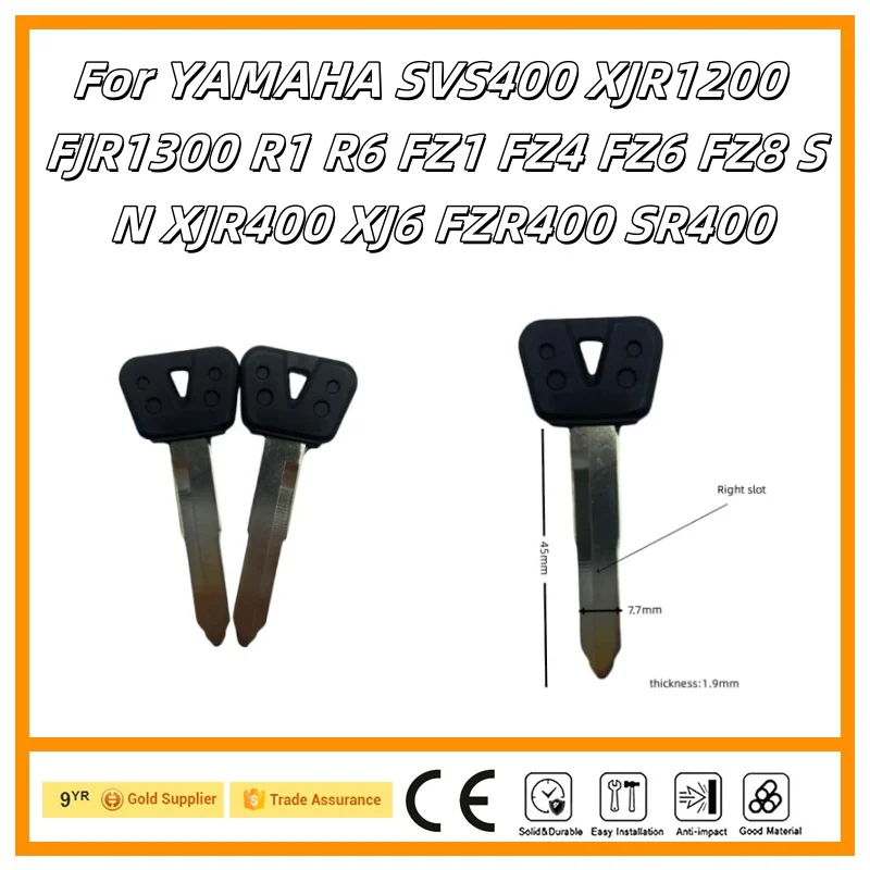 Для YAMAHA SVS400 XJR1200 FJR1300 R1 R6 FZ1 FZ4 FZ6 FZ8 S N XJR400 XJ6 FZR400 SR400 Пустой ключ для мотоцикла Замена