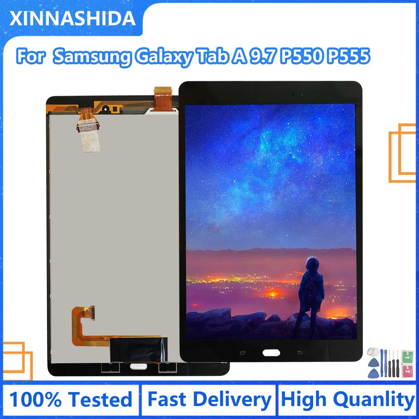 

ЖК-дисплей для Samsung Galaxy Tab A 9,7 SM-P550 P550 P555, ЖК-дисплей, сенсорный экран, дигитайзер, замена