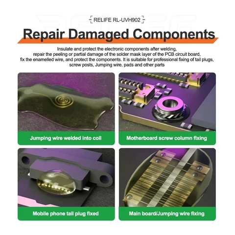 RELIFE RL-UVH902G/B/Y/R/BL 3S быстросохнущий припой