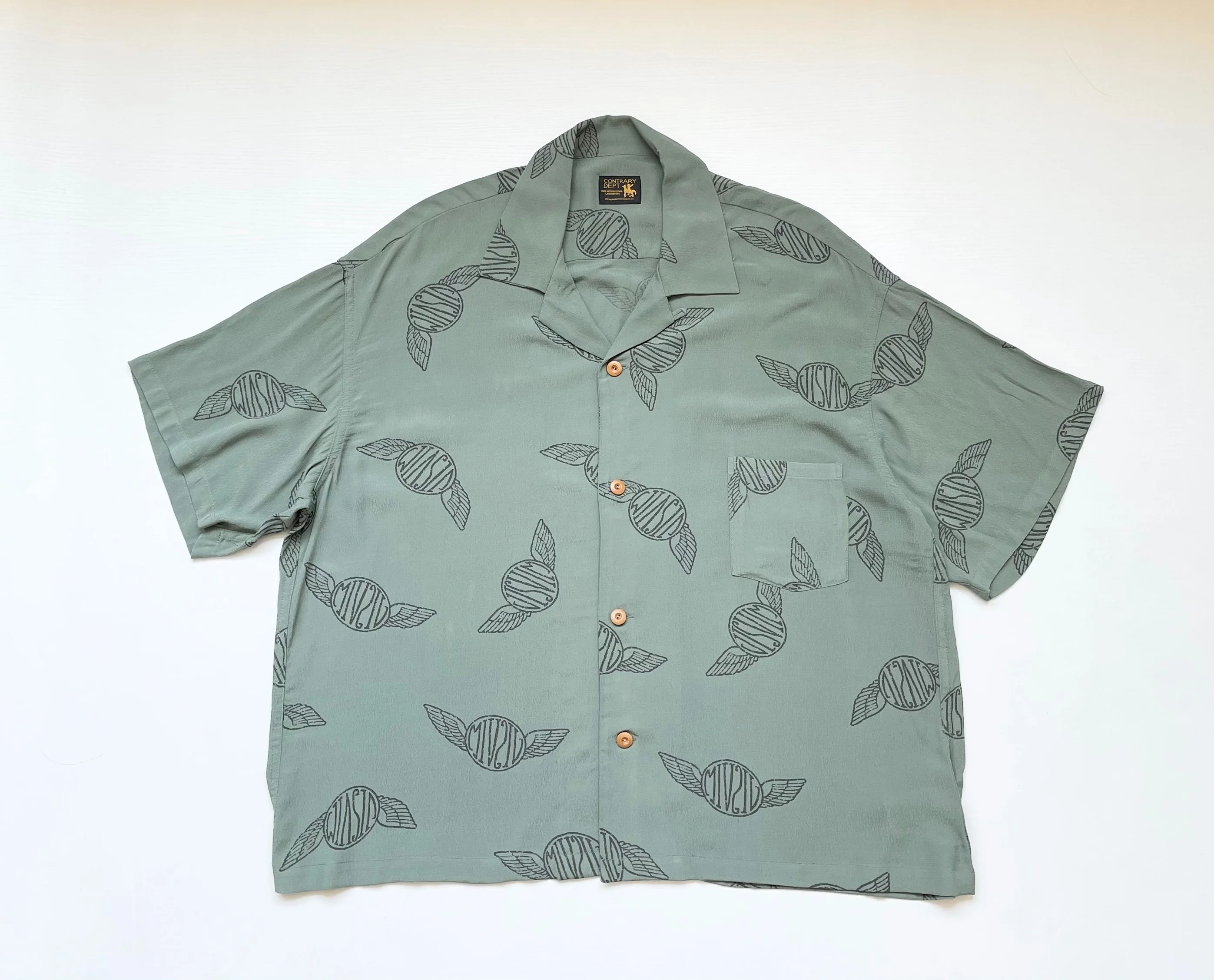 Фото 2026 VISVIM WALLIS SHIRT C/D Гавайская рубашка с принтом крыльев для мужчин №5