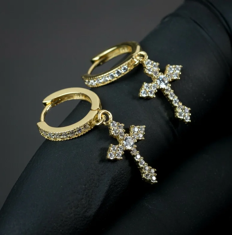 

ANGLANG Fashion Mens/Ladies Drop Dangle Huggie Hoop Earrings Micro Paved CZ Anniversary Birthday Fine Gift Daily Accessory