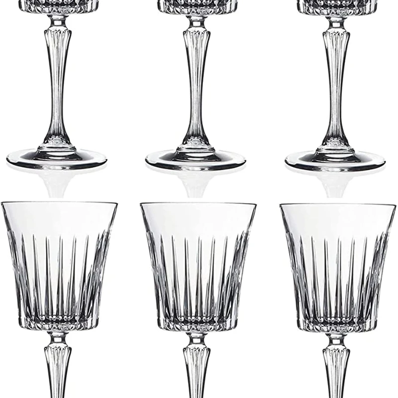 

® Italian Crystal Glass Drinkware Set Collection (Wine Goblet (7.5 oz) - 6 Piece)