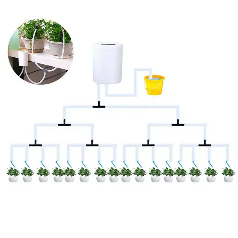 

Garden Automatic Watering Rechargeable Intelligent Controller Indoor Plants Drip Irrigation Device Water Timer System