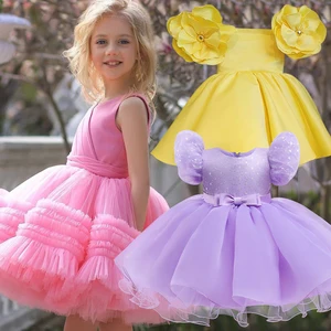 Зимнее платье для девочек с длинными рукавами, белые платья для крещения одежда для маленьких девочек на 1 год кружевное бальное платье для крестин