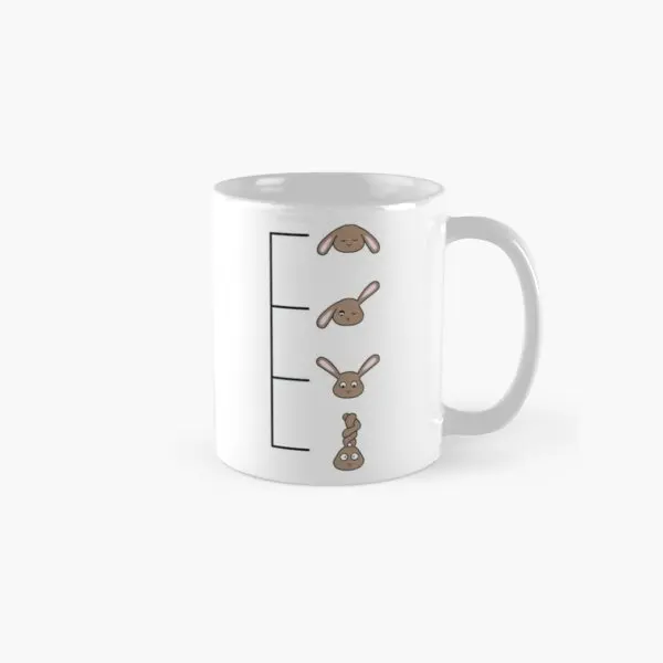 

Bunny Coffee Meter Classic Mug Gifts Simple Image Tea Drinkware Photo Coffee Handle Round Design Picture Printed Cup
