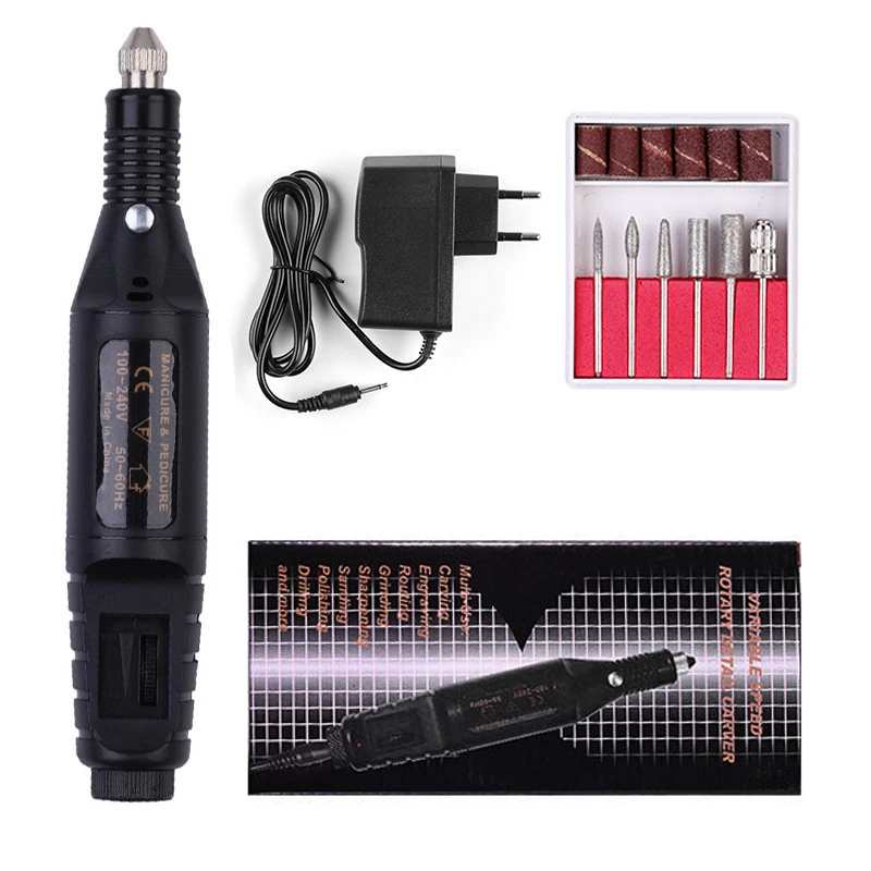 

Professional Nail Drill Machine Electric Manicure Milling Cutter Set Nail Files Drill Bits Gel Polish Remover Tools Accessories