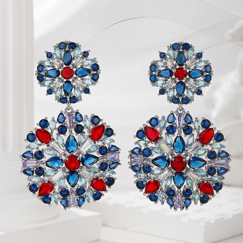 Серьги-капельки SENYUYA кубический цирконий